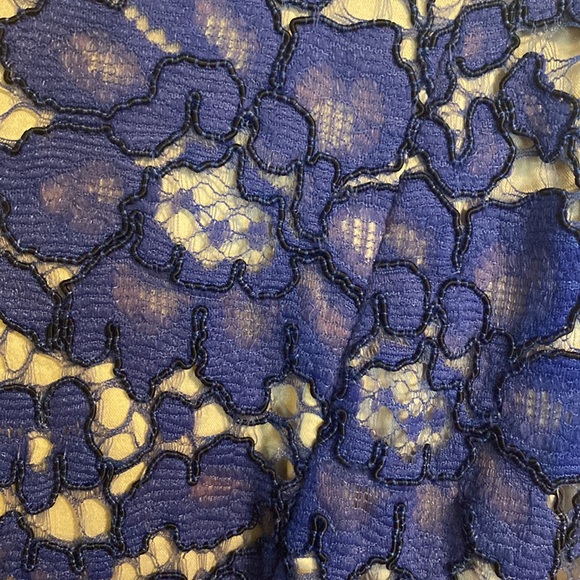 Worn once Eliza J blue lace cap sleeve fit and flare, 8 - Picture 3 of 11